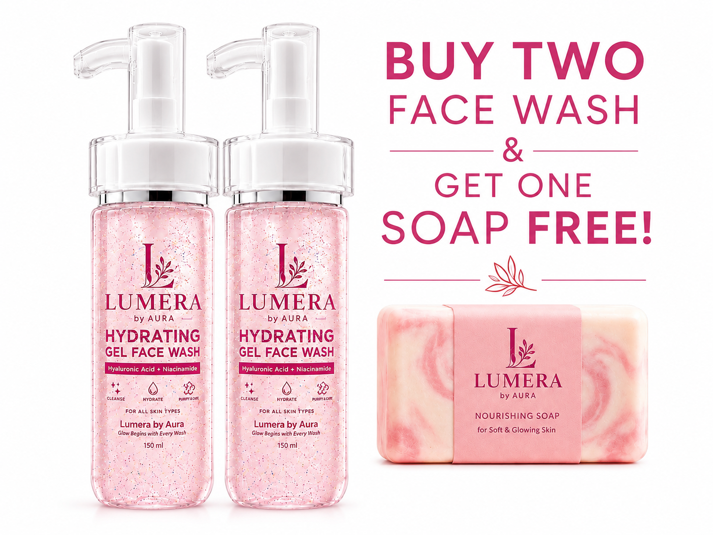 Buy 2 Face Wash Get One Soap Free