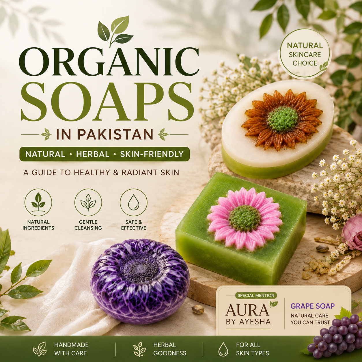 Discover organic soaps in Pakistan and learn how natural and herbal soaps can support healthy-looking skin. Find tips for choosing the right soap for you.